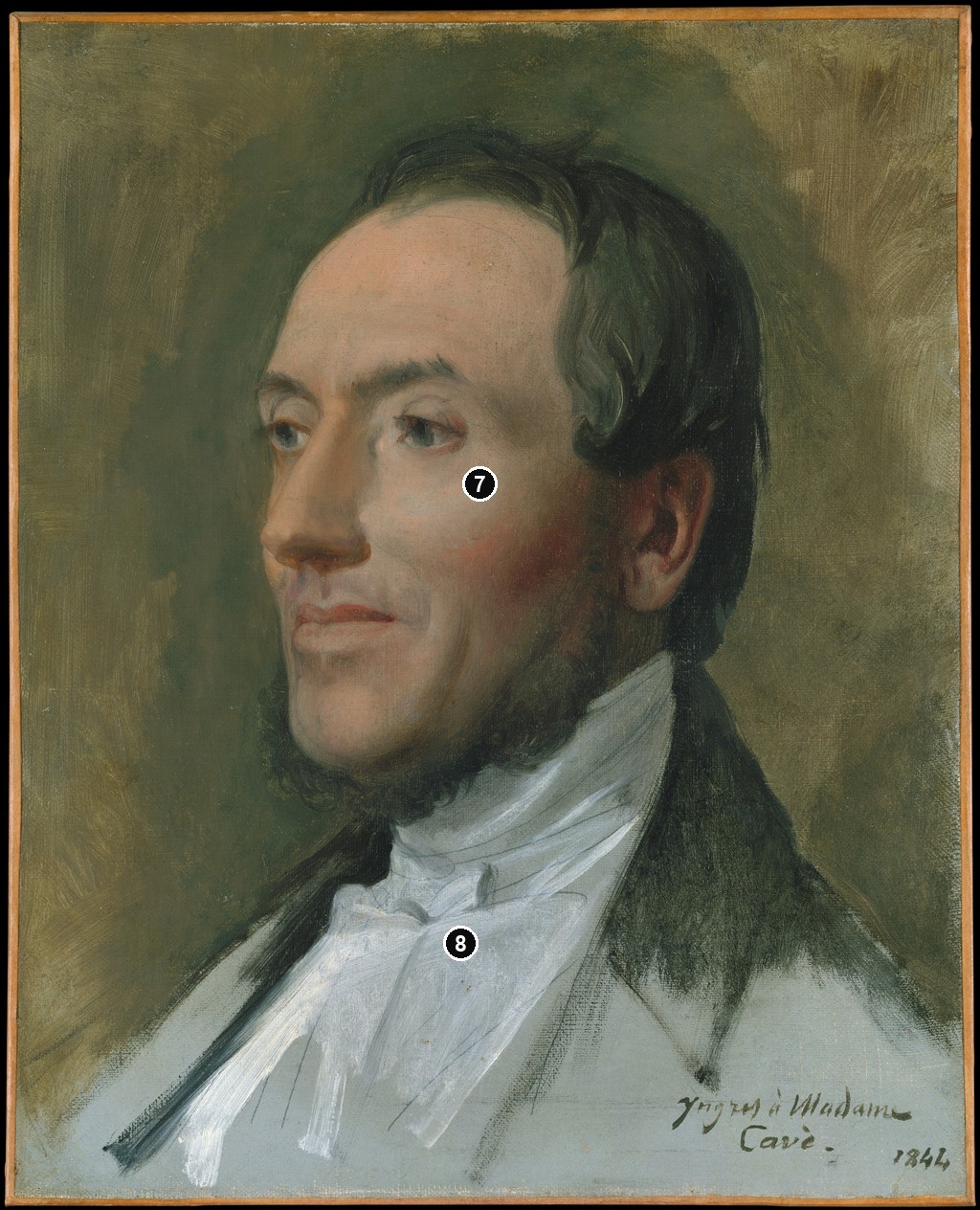 Annotated details from Edmond Cavé by Ingres